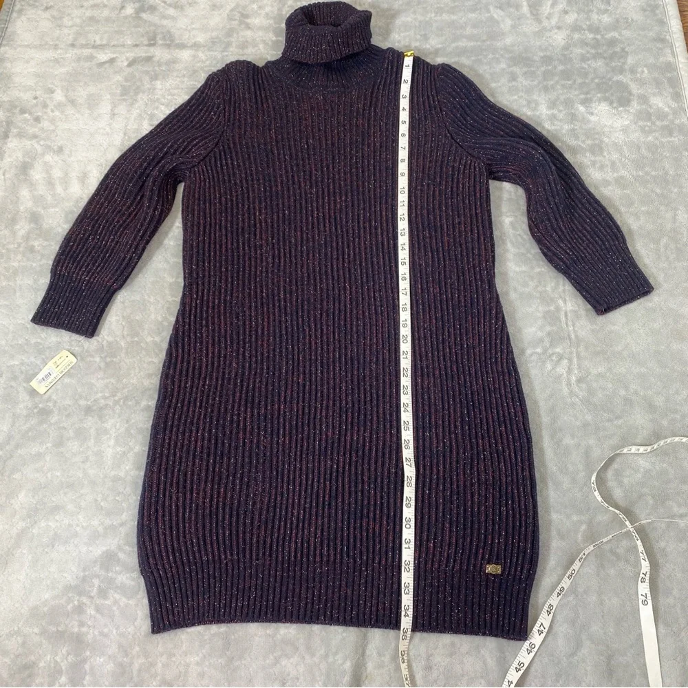 CHANEL DRESSES Roll Neck Sweater Dress Cashmere Blend Size 46 FRANCE
